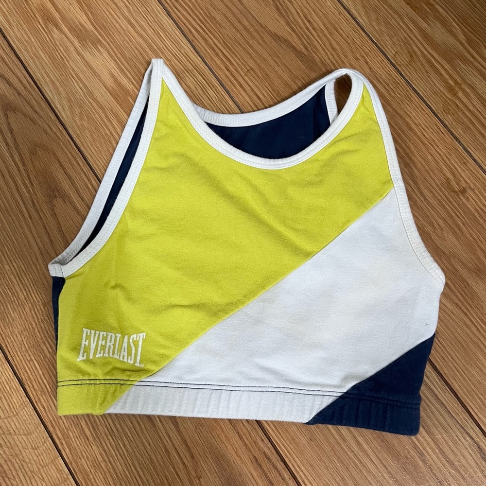 Everlast Sports Bra Top - Lime, White, Navy | Sz: Small